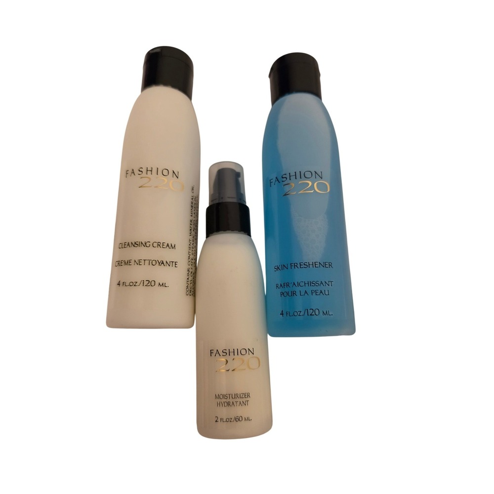 Vintage Fashion 220 Skincare Set Cleansing Cream Skin Freshener Moisturizer